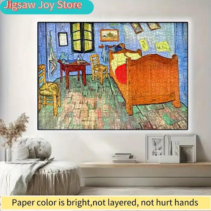 Puzzle sur le thème de la Chambre à coucher de Van Gogh - Carton blanc de haute qualité