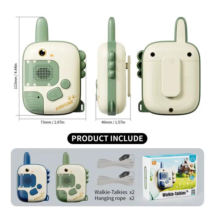 Talkie-walkie portable pour enfants, jouet longue Distance, Transmission sans fil, téléavertisseur, dessin animé, cadeaux de noël, 2 pièces/ensemble
