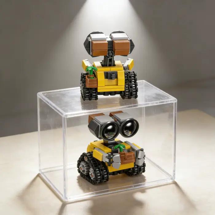 Robot Wall-E à assembler, modèle spatial mobile, décoration bureau, ornements, peripheriques jeu, cadeaux Noël, fantaisie figurières, jouets construction
