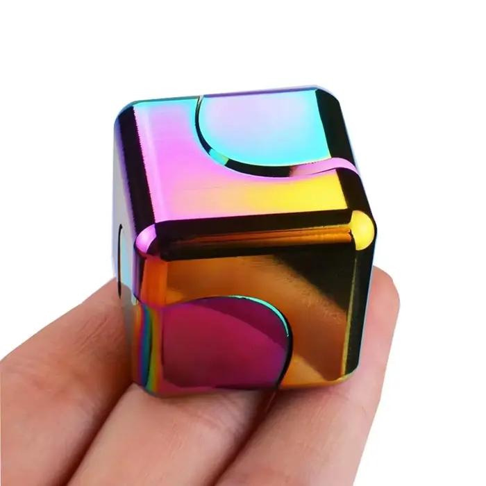 Alliage Cube Spinner doigt Gyroscope Fidget Anti-Stress jouets adulte bureau maison voyage Portable soulagement du Stres