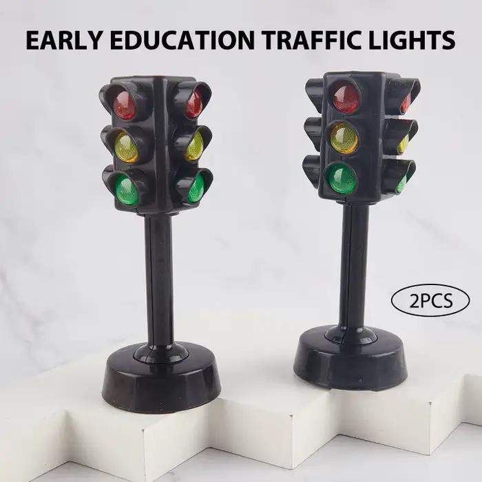 Mini-feux de circulation en plastique pour enfants passionnés de transport apprentissage éducatif occasions spéciales constructions modèle jouets enfants 12 ans plus
