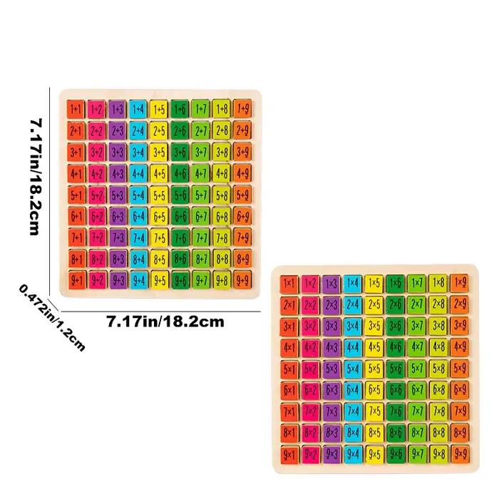Jeu de société de Table de Multiplication en bois