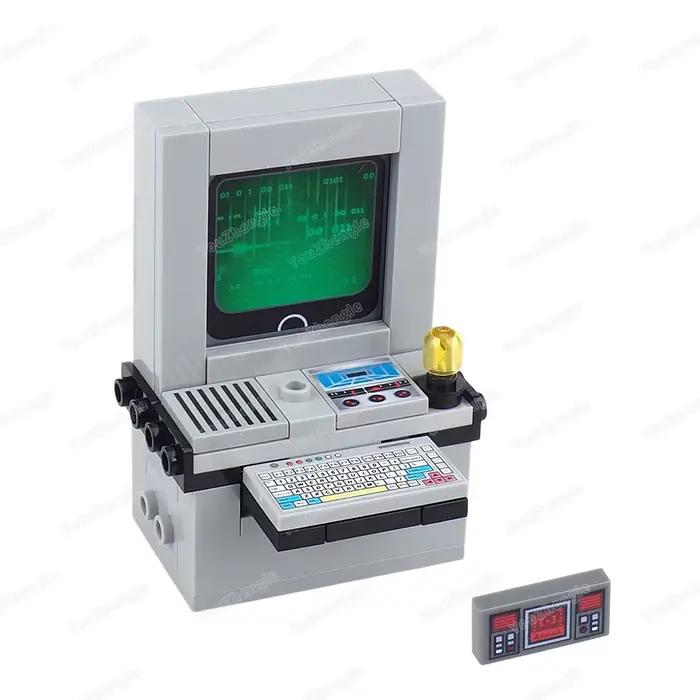 Modèle de terminal informatique à assembler en blocs MOC