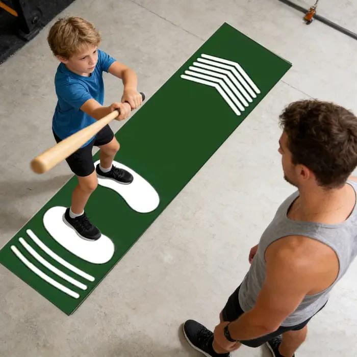 Tapis d'entraînement de baseball antidérapant, tapis d'entraînement de frappe pour débutants, tapis de lancer de baseball