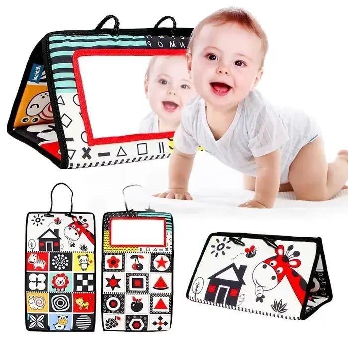 Jouets miroir pour nouveau-nés noir et blanc