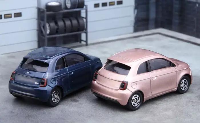 TOMY FIAT 500e Voitures miniatures en alliage et véhicules jouets, modèle de voiture miniature à l'échelle pour enfants