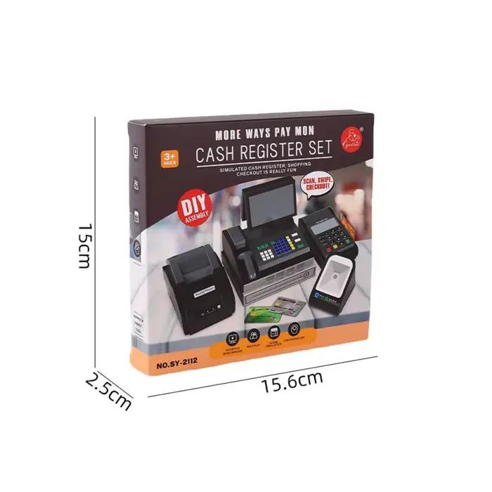 Ensemble de modèles de simulation de caisse enregistreuse pour mini-supermarché et magasin de proximité avec accessoires de scène pour maison de poupée