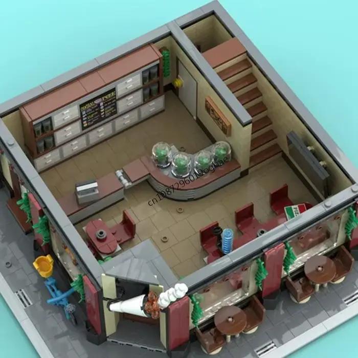 3113 pièces vente chaude City Street View MOC Amsterdam café coin modèle bricolage idées créatives enfant jouet assemblage Puzzle cadeau