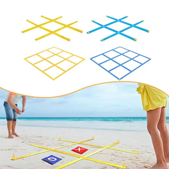 Jeu géant de Tic Tac Toe d'extérieur avec piquets de fixation pour barbecue