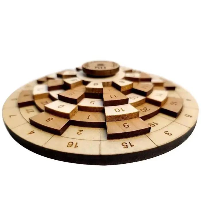 Puzzle numérique en bois coloré