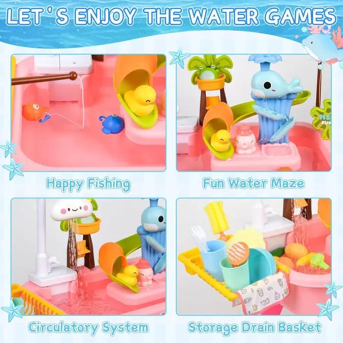 Table de jeu pour enfants avec pompe à eau électrique