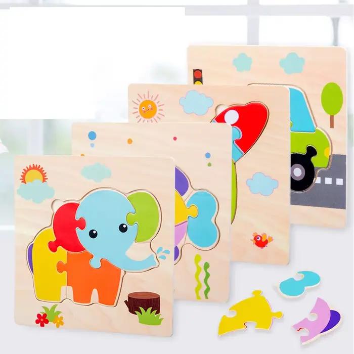 Puzzle 3D en bois pour bébé
