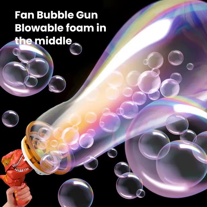 Pistolet à bulles de savon dinosaure électrique