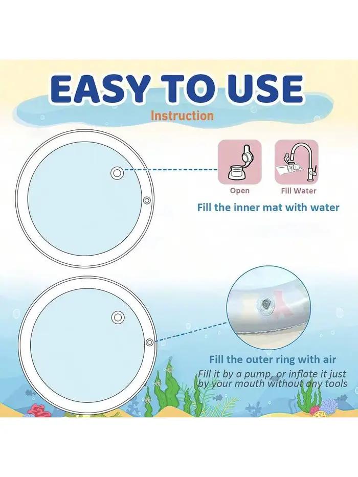 Tapis de jeu aquatique gonflable pour bébé