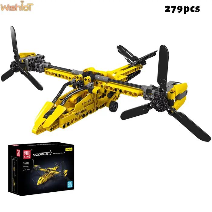 Mould King 24051 blocs de construction d'avion inclinable