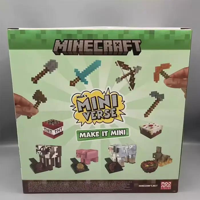 Original MGA Miniverse Minecraft Make It Mini Mystery Ball Kits de loisirs créatifs en résine DIY Figurines Diamond Sword Creeper Jouets de collection