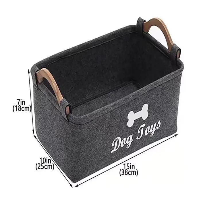 Boîte de rangement pour animaux de compagnie, panier à jouets pour chiens et chats, accessoires, bacs en feutre, plusieurs