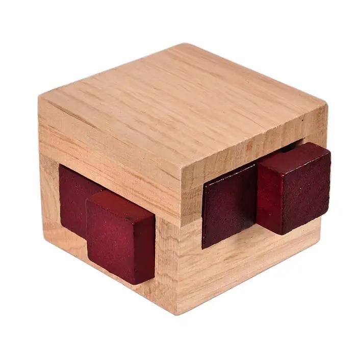 Boite magique en bois Puzzle Luban Lock forme geometrique bois puzzle 3d jeux intellectuels educatifs pour enfants et adultes occassions speciales