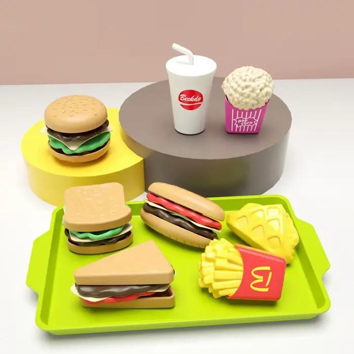 Jouets de cuisine pour enfants ensemble de jeu d'imitation assemblage de hamburgers frites et sandwichs occasionnels spéciaux