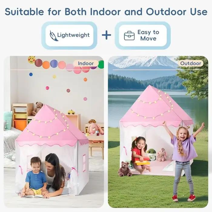 Tente pour enfants jeux d'intérieur et d'extérieur jardin Tipi château de princesse pliant Cubby jouets tentes Enfant