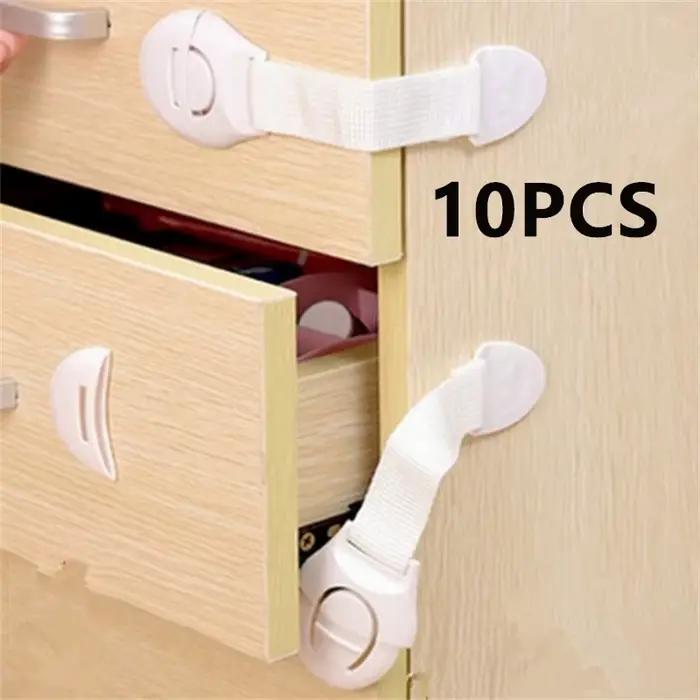 Serrure de porte de sécurité pour enfants matériau plastique protection armoire design moderne couleur variée occasion quotidienne sécurité enfant 0-36 mois