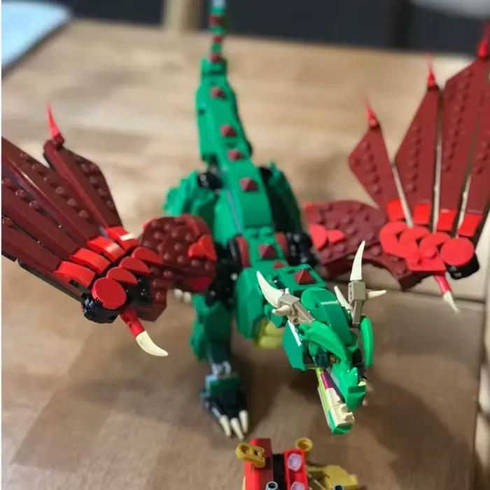 Jeu de construction 3-en-1 Dragon volant médiéval pour hommes