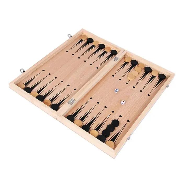 Échiquier portable pliant en bois pour adultes