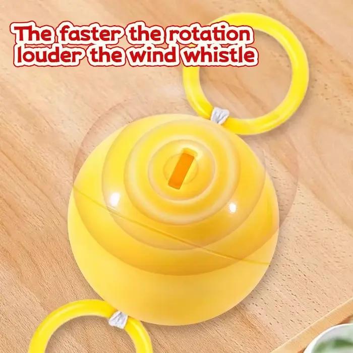 Boule de sifflet lumineux pour enfants, 2 pièces, volant d'inertie rotatif, Puzzle, corde de traction, jouet créatif anti-Stress pour l'enfance