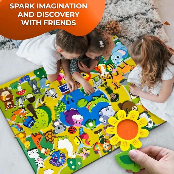 Jouets Montessori en feutre de Zoo
