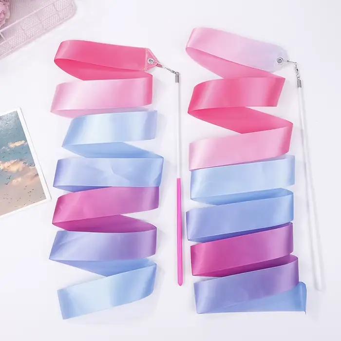 Rubans de danse de 2 m pour gymnastique rythmique