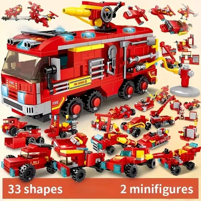 Ensemble de construction de caserne de pompiers | Jouet