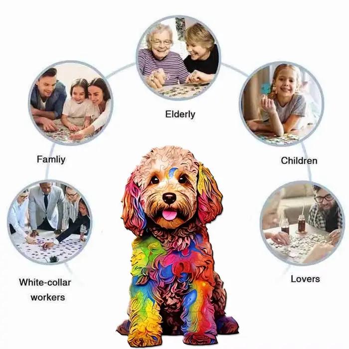Puzzle en bois de haute qualité animaux mystérieux pour adultes et enfants, cadeau interactif pour occasions spéciales