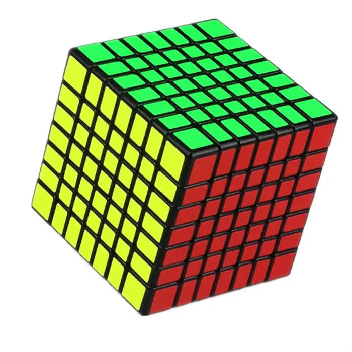Qiyi Cube magique 2x2 3x3 4x4 5x5 6x6 autocollants noirs Puzzle éducatif
