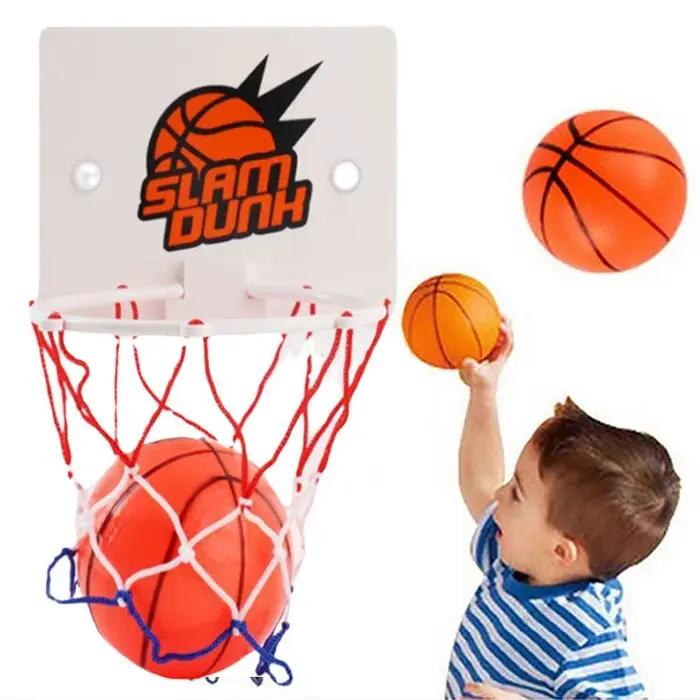Panier de basket à ventouse avec 2 ballons, panier de basket d'intérieur pour l'entraînement, panier de basket pour la maison, le salon