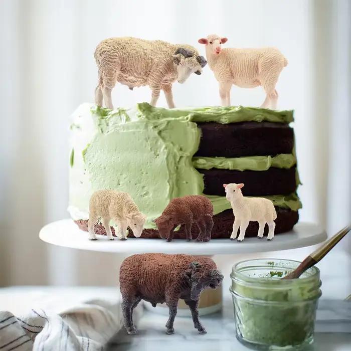 8 pièces Simulation mouton ferme modèle Animal jouet Mini merino