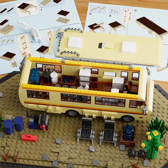 Blocs de construction de modèle de voiture de Bus de camping-car d'aventure de Breaking Bad RV technique adaptés au