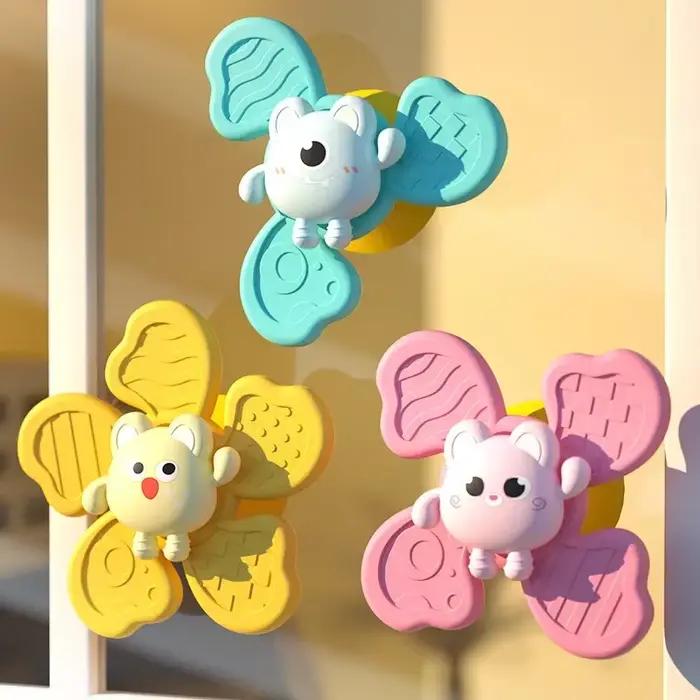 Jouets de bain macroupta ventouse spinner hochets de dessin animé éducatifs pour enfants cadeaux occassions spéciales 0-3 ans 3-6 ans