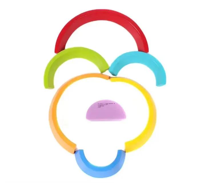 Blocs de construction arc-en-ciel pour enfants