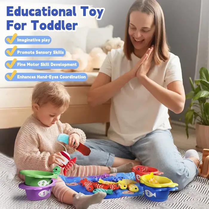 Jouets Montessori, jeu de pêche en tissu