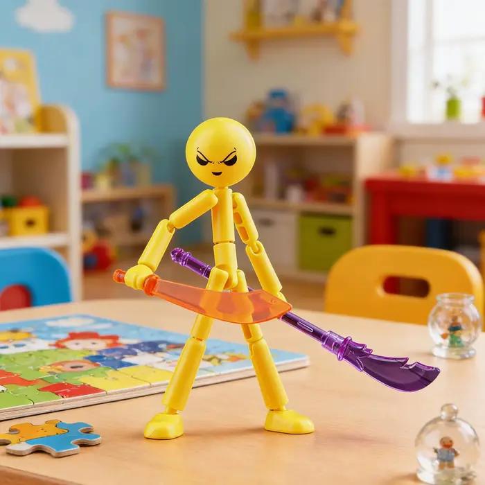 Kit de figurine articulée DIY StickMan avec armes et membres mobiles