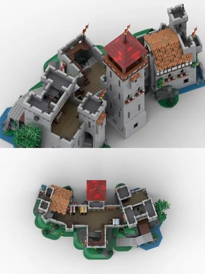 Le modèle de château de chevalier du Lion médiéval