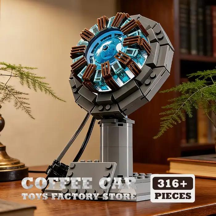 Blocs de construction MOC Mech Hero Reaction Furnace Robot en fer Armure de film Réacteur effets lumineux compatibles Lego pour enfants et adultes occasions spéciales