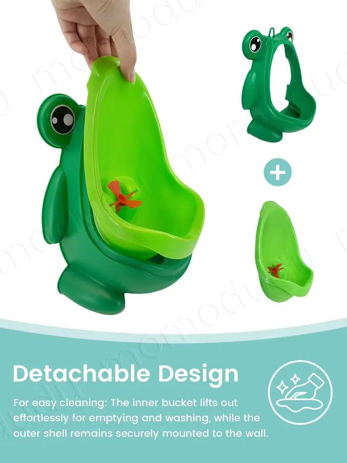 Urinoir d'entraînement de pot de grenouille mignon pour garçon avec cible de visée amusante