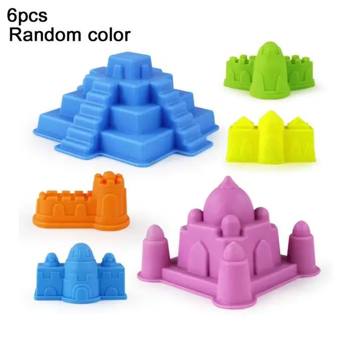 6 Pièces/Ensemble – Nouveaux Jouets Créatifs de Construction en Sable et Argile : Château