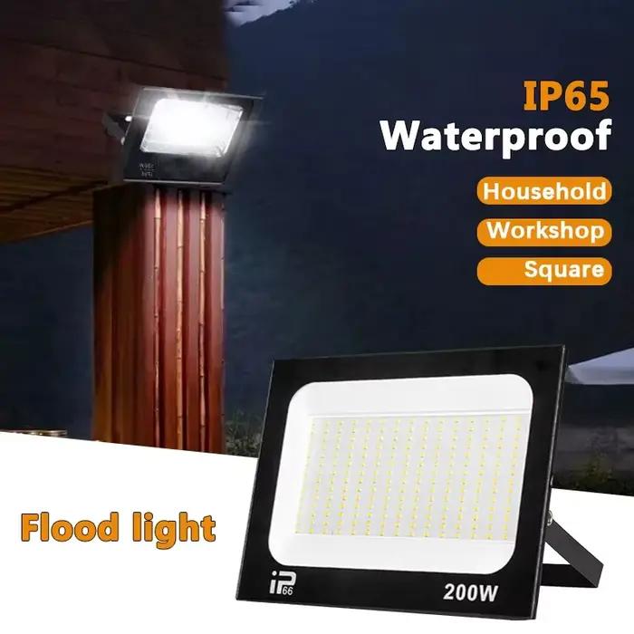 Éclairage LED extérieur IP66 étanche chemin lumière projecteur 10W 20W 30W 50W 100W 200W extérieur jardin porche cour lampe AC220V