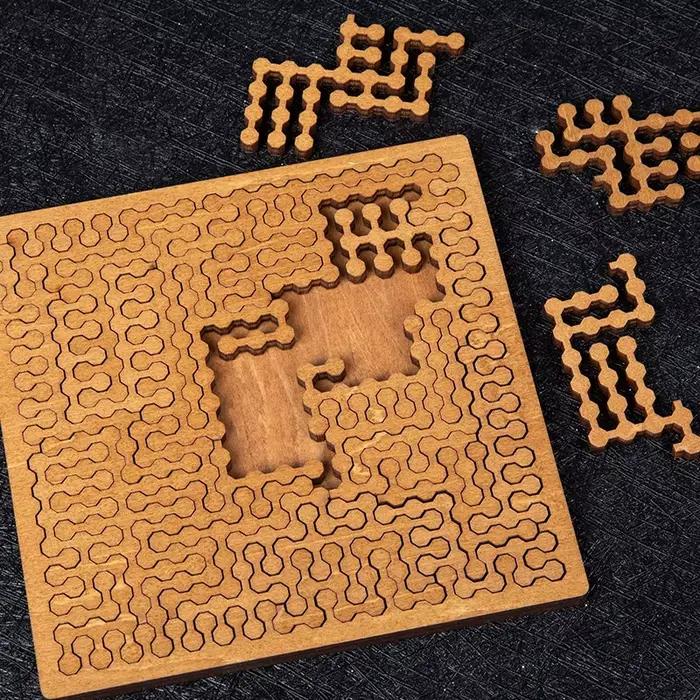 Puzzle Impossible en bois IQ pour adultes