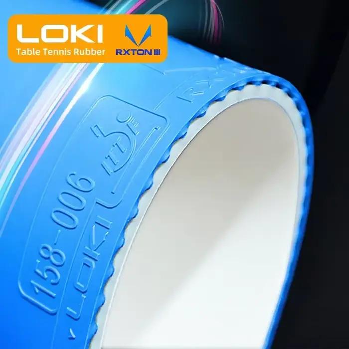 Original LOKI RXTON 3 bleu rose Tennis de Table en caoutchouc boutons-en caoutchouc de Ping-Pong collant avec éponge élastique puissante