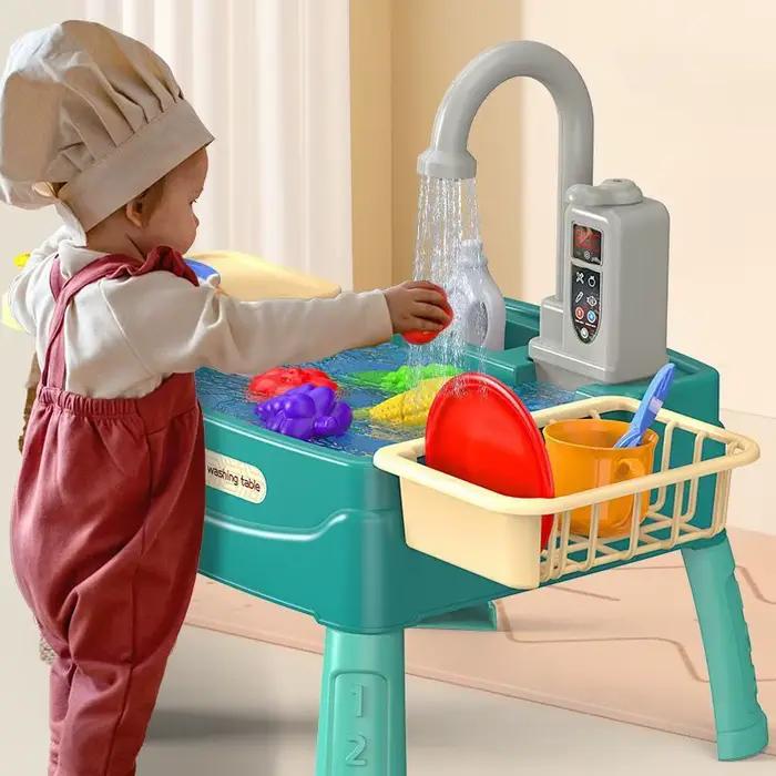 Évier de jeu pour fille avec eau courante