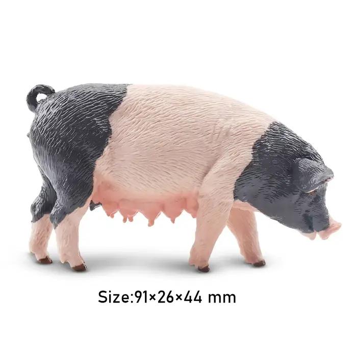 Toymany Simulation maman Pietrain cochon ferme modèle Animal jouet Mini Figurines poupées Action Figurines jouets enfants cadeau