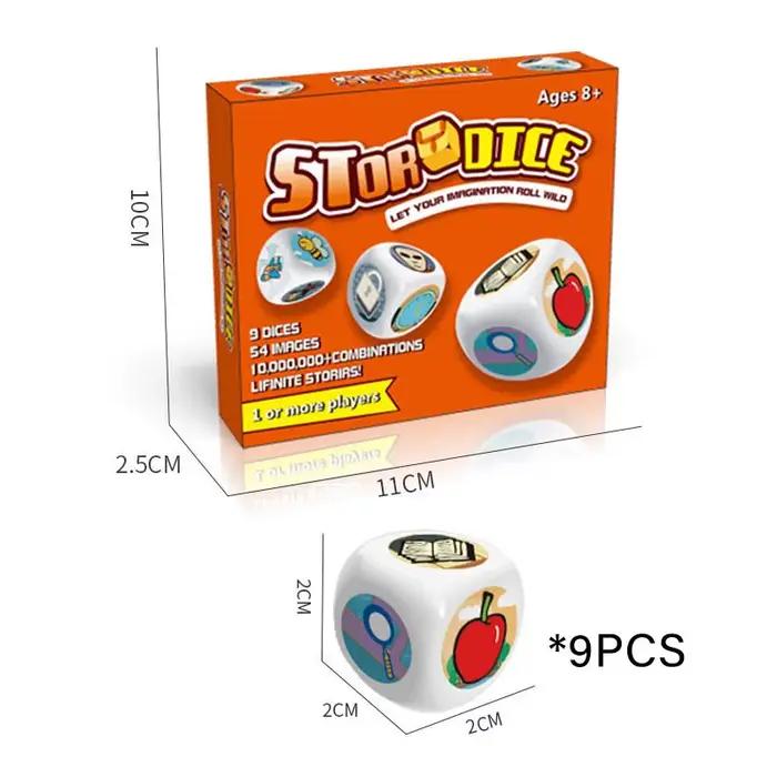 Jouets éducatifs de dés d'histoire Montessori